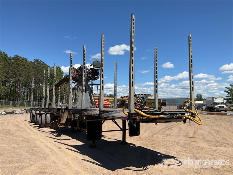 Trailex 50 ft Quad/A Self-Loading Log Trailer Reboques para transporte de madeira