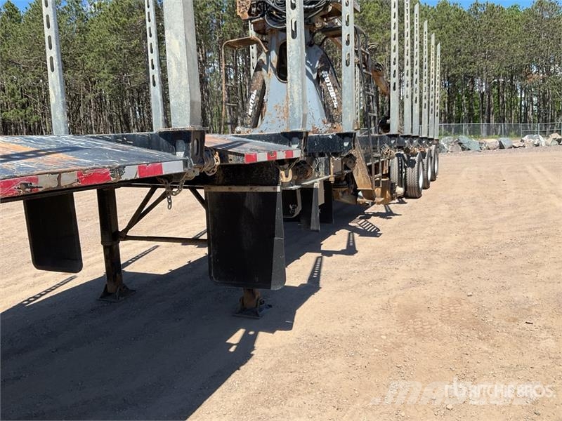 Trailex 50 ft Quad/A Self-Loading Log Trailer Reboques para transporte de madeira