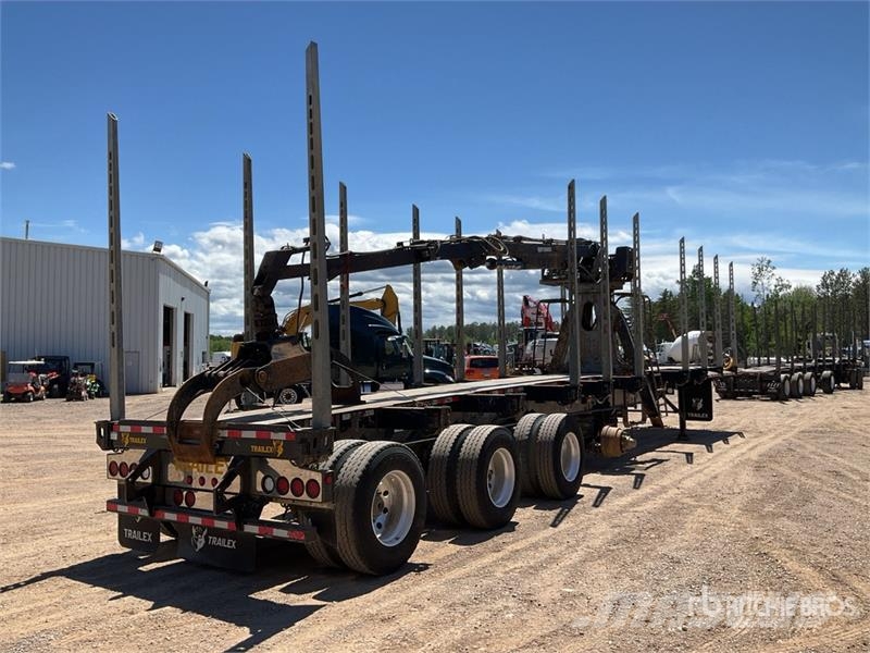 Trailex 50 ft Quad/A Self-Loading Log Trailer Reboques para transporte de madeira