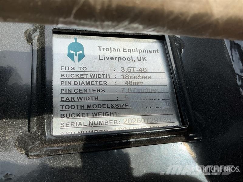 Trojan 18 in Digging Excavator Bucket - Fits 40 mm Cat 30 Kašike / Korpe