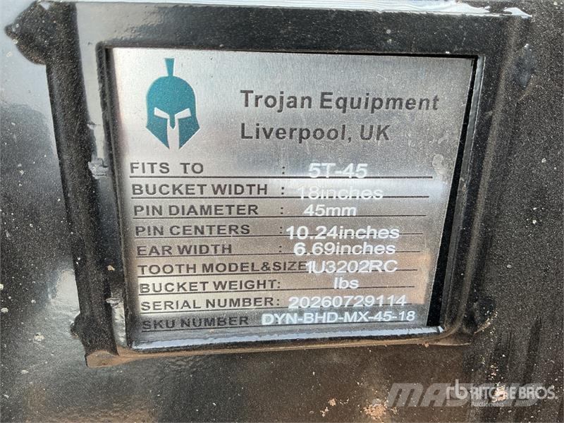 Trojan 18 in Digging Excavator Bucket - Fits 45 mm Cat 30 Kašike / Korpe