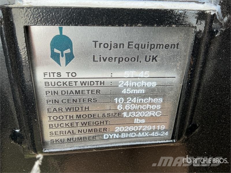 Trojan 24 in Digging Excavator Bucket - Fits 65 mm Cat 31 Kašike / Korpe