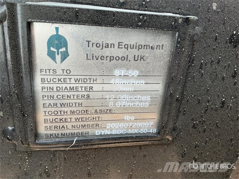 Trojan 48 in Cleanup Excavator Bucket - Fits 80 mm Cat 32 Kanalak