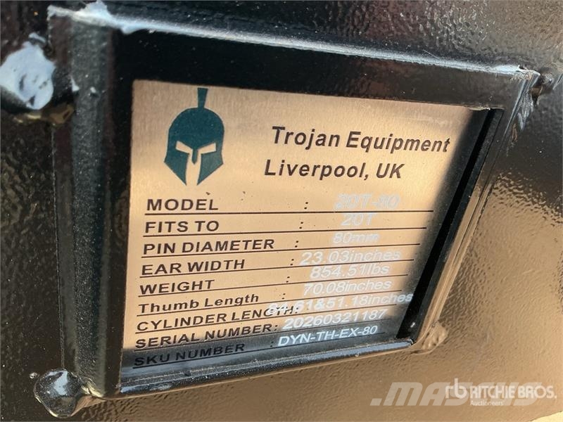 Trojan 70 in Hydraulic Excavator Thumb - Fits Cat 320/321 Kašike / Korpe