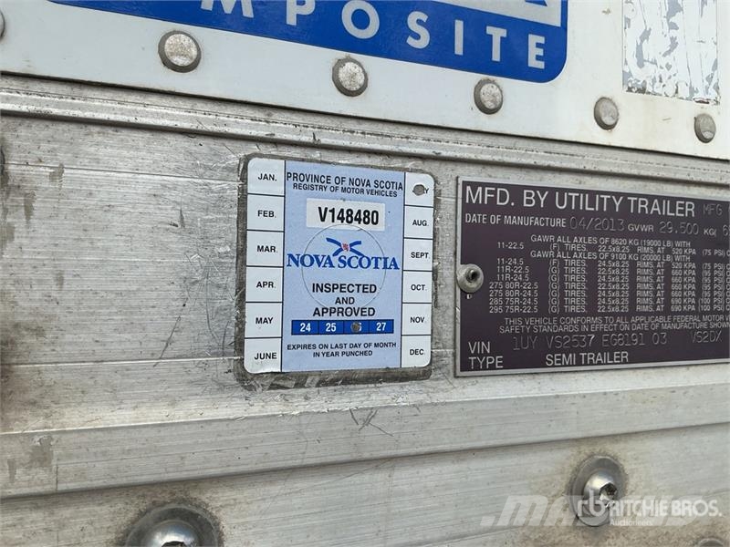 Utility 33 ft x 102 in T/A Van Trailer Sanduk prikolice