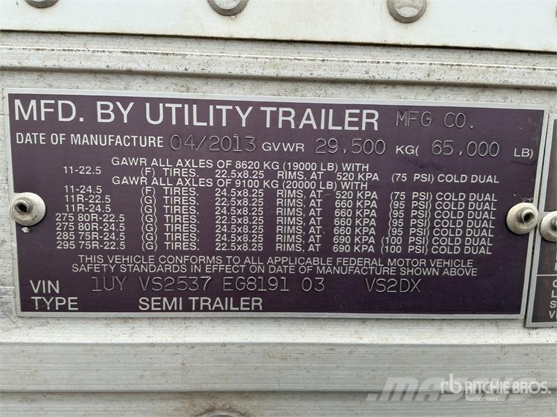 Utility 33 ft x 102 in T/A Van Trailer Sanduk prikolice