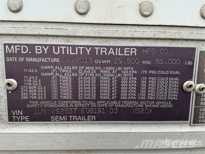 Utility 33 ft x 102 in T/A Van Trailer Sanduk prikolice