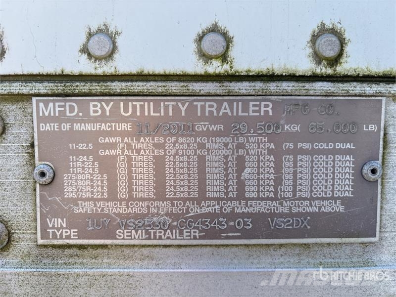 Utility 53 ft x 102 in T/A Van Trailer Gesloten opbouw trailers