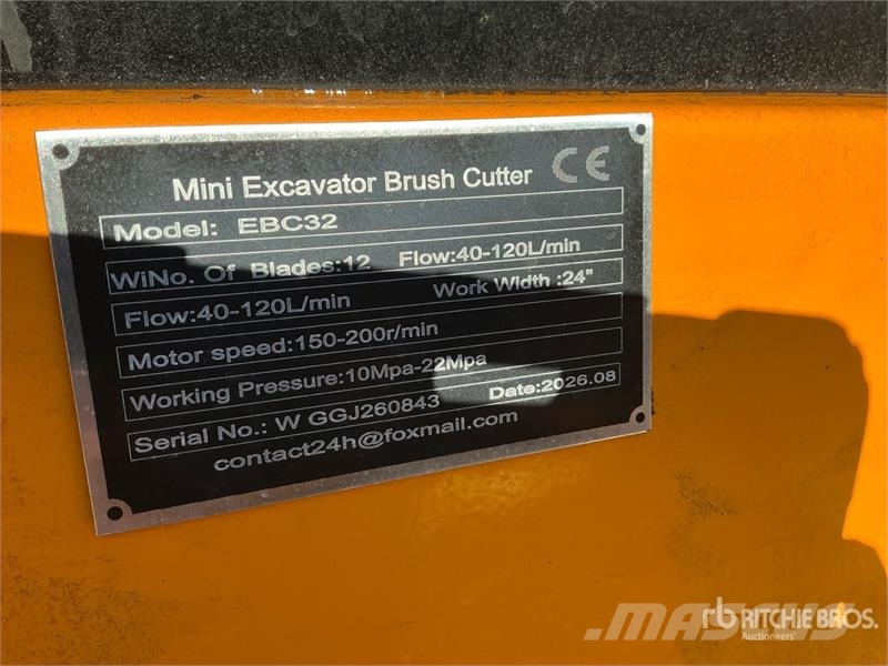Vicsec VC-EBC32 24 in Mini Excavator Brush Cutter (Unused Ostatní komponenty