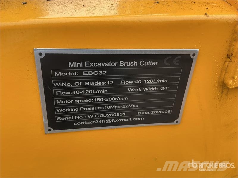 Vicsec VC-EBC32 24 in Mini Excavator Brush Cutter (Unused Andere Zubehörteile