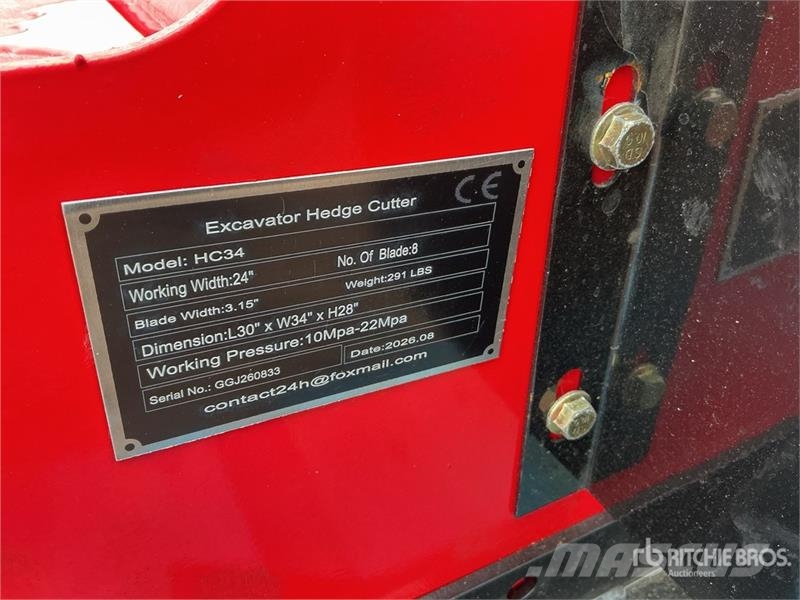 Vicsec VC-HC34 24 in Excavator Brush Cutter (Unused) Andere Zubehörteile