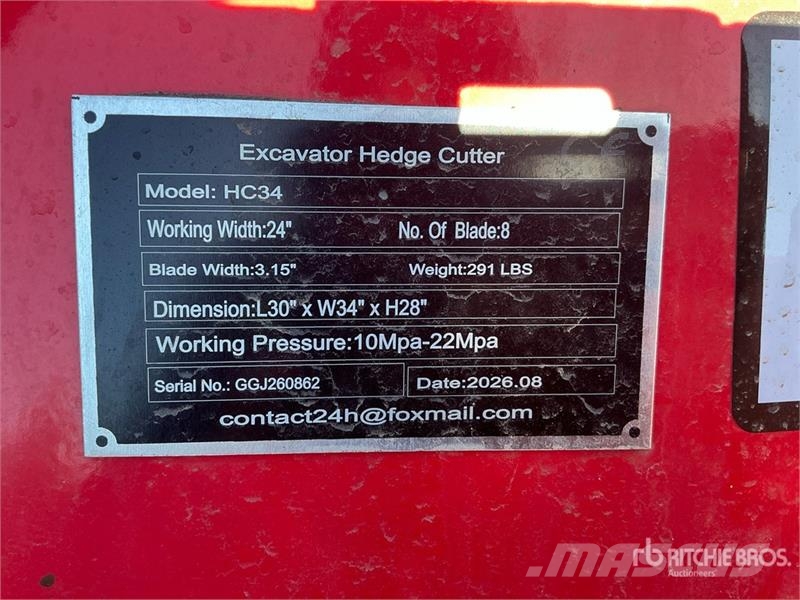 Vicsec VC-HC34 24 in Excavator Brush Cutter (Unused) Ostatní komponenty