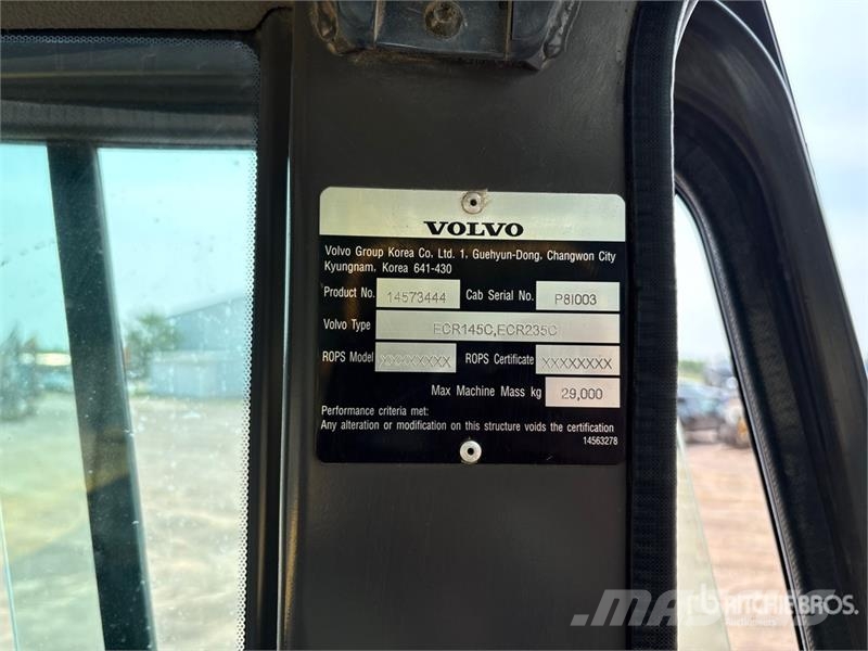 Volvo ECR145CL Tracked Excavator Beltegraver