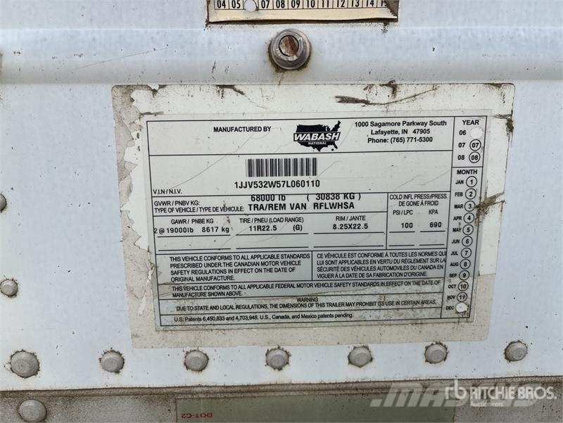Wabash 53 ft x 102 in T/A Refrigerated Trailer Poluprikolice hladnjače