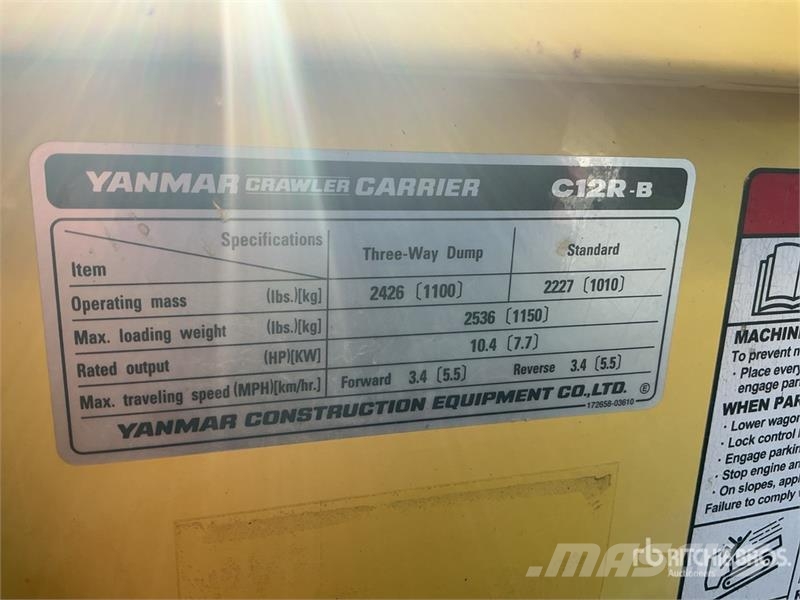 Yanmar C12R Crawler Dumper Site dumpers