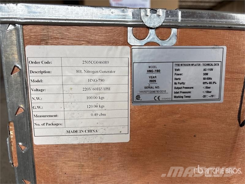 110V Tire Inflation System for Automotive Service Processing Equipment