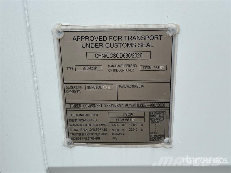 12 ft Standard Storage Container Container per immagazzinare