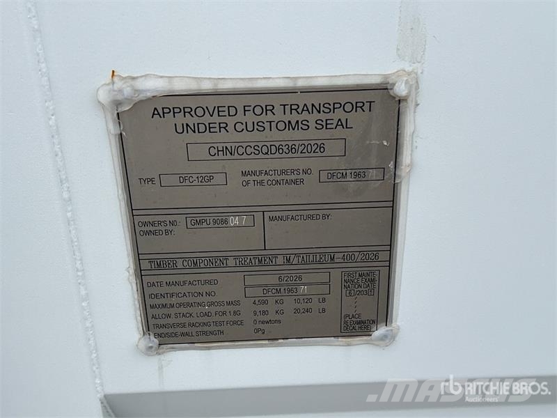 12 ft Storage Container (Unused) Container per immagazzinare