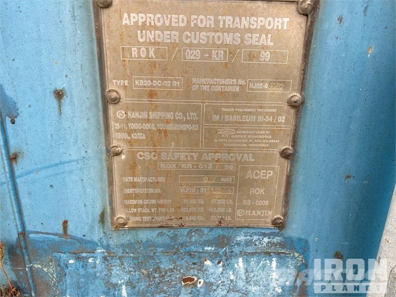 20 ft Standard Storage Container Soojakud