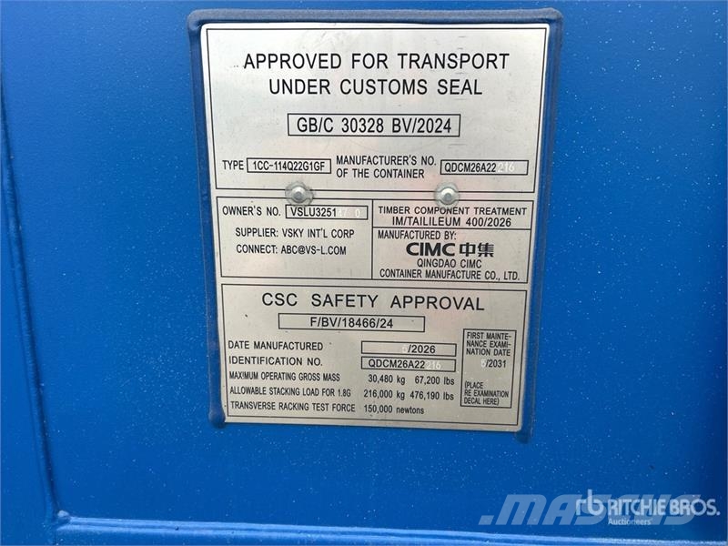20 ft Standard Storage Container Contenedores de almacenamiento