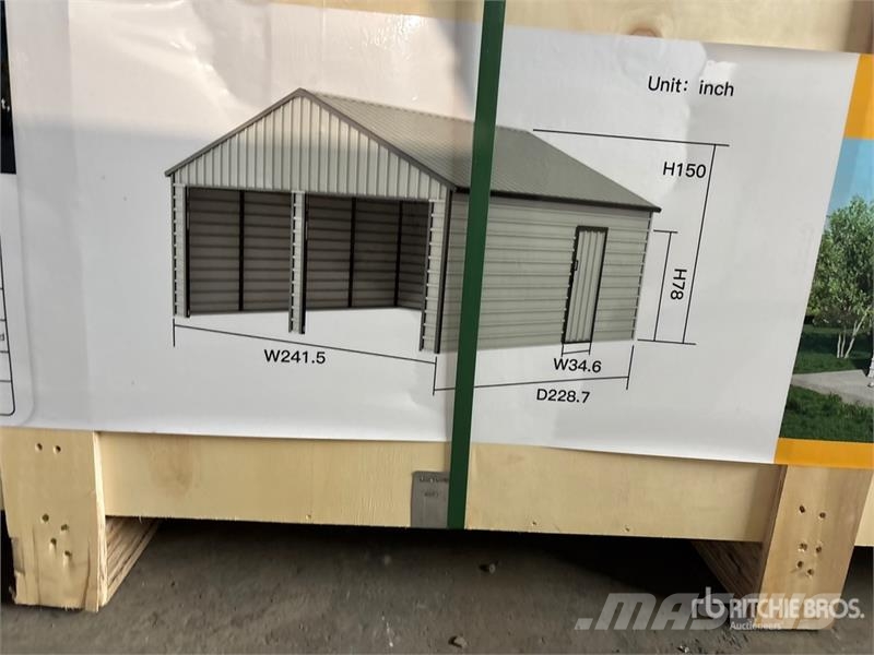  21 Ft x 19 Ft Double Garage Metal Shed المباني الإطار الصلب