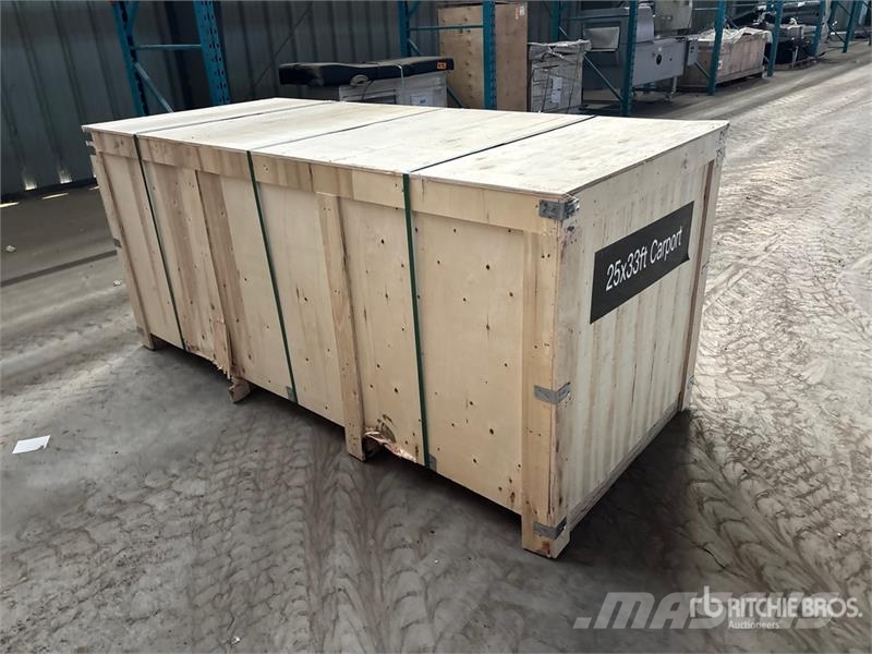 25 Ft x 33 Ft Double Garage Metal Shed (Unused) Stålrammmer