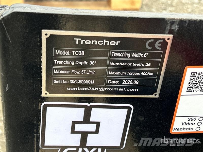 38 in Trencher (Unused) Trenchers