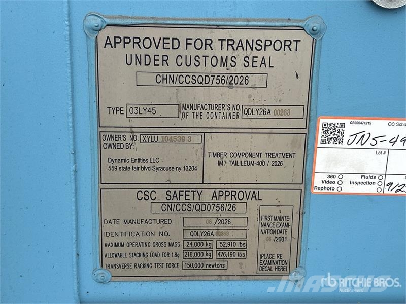 40 ft High Cube Multi-Door Storage Container 贮藏箱