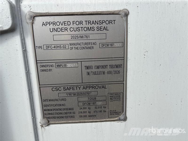 40 ft High Cube Multi-Door Storage Container Kontenery magazynowe