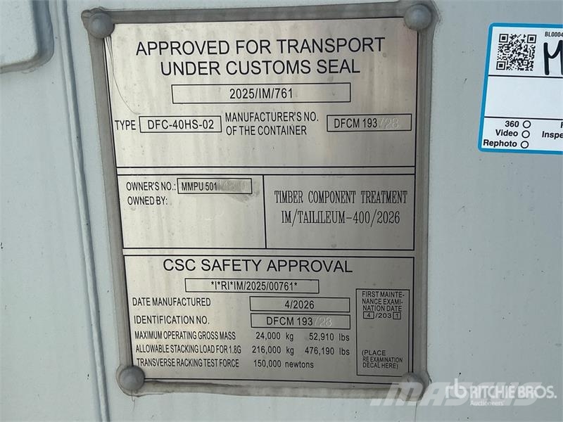 40 ft High Cube Multi-Door Storage Container Varastokontit