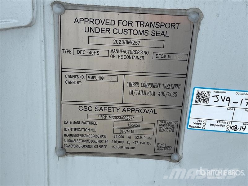  40 ft High Cube Multi-Door Storage Container Varastokontit