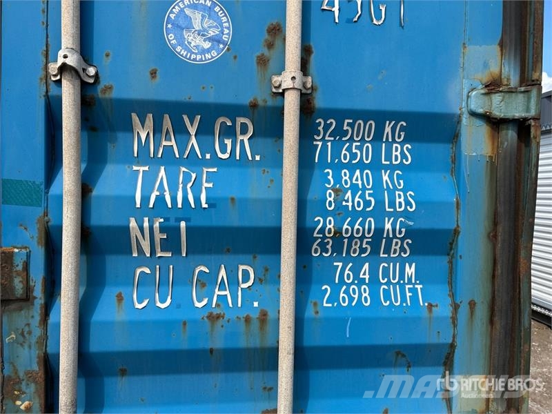 40 ft High Cube Storage Container Varastokontit