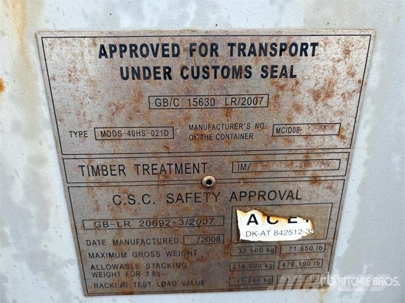 40 ft High Cube Storage Container Container αποθήκευσης
