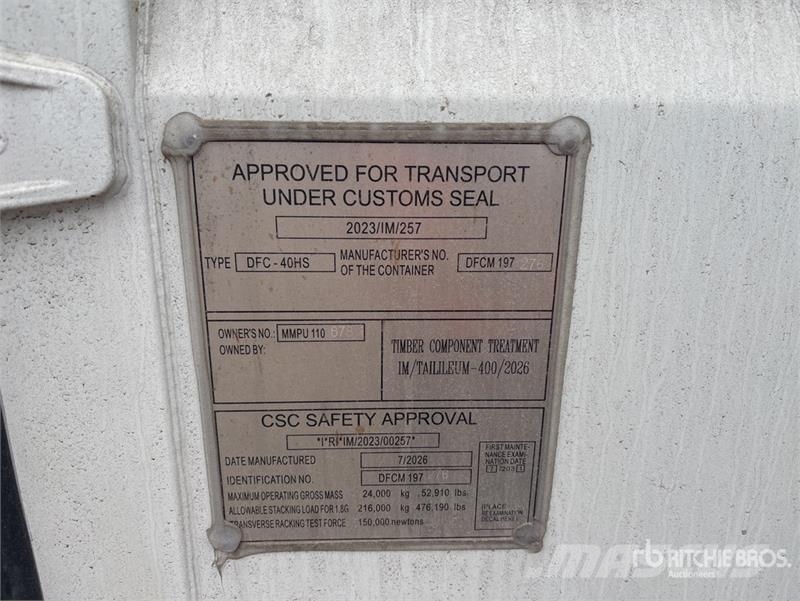 40 ft High Cube Storage Container (Unused) Soojakud