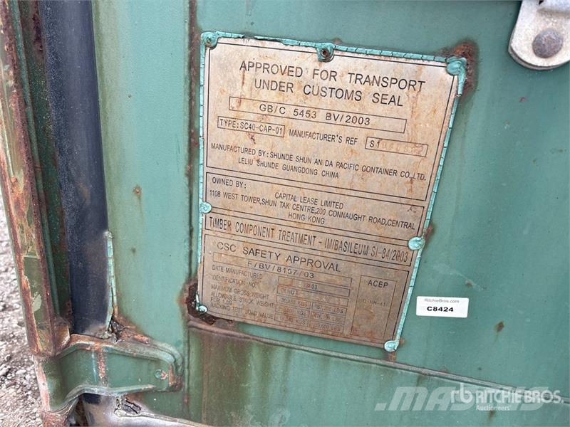 40 ft Standard Storage Container Soojakud