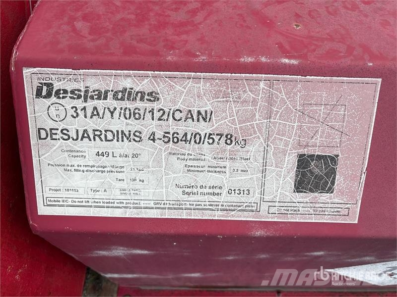  449 L Skid Mounted Steel Gasoline Fuel Tank صهاريج الوقود والصهاريج الإضافية