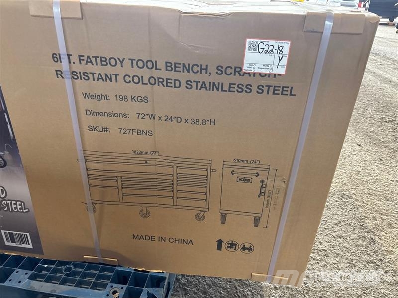 6 ft 17-Drawer Fatboy Workbench (Unused) Andre komponenter