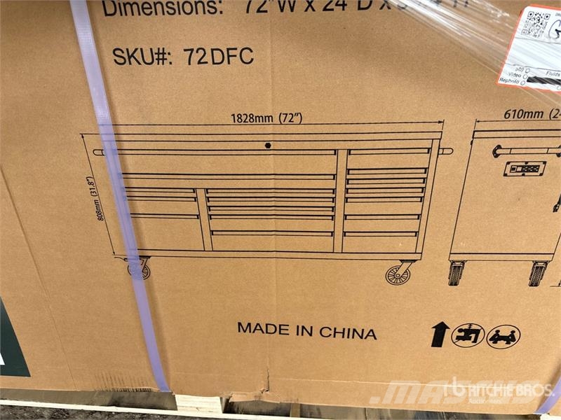 72CRSFC 6 ft 17-Drawer Fatboy Workbench (Unused) Andre komponenter