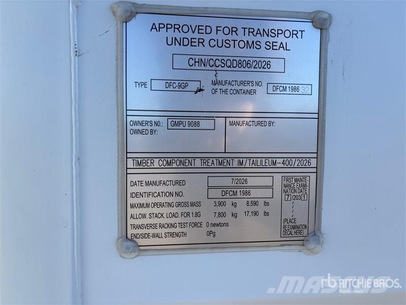 9 ft Storage Container Kontejnerji za skladiščenje