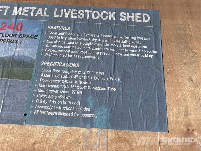AGR-LS1220 20 ft x 12 ft Metal Livestock Shelter ( Egyéb állattenyésztés gépei és tartozékok