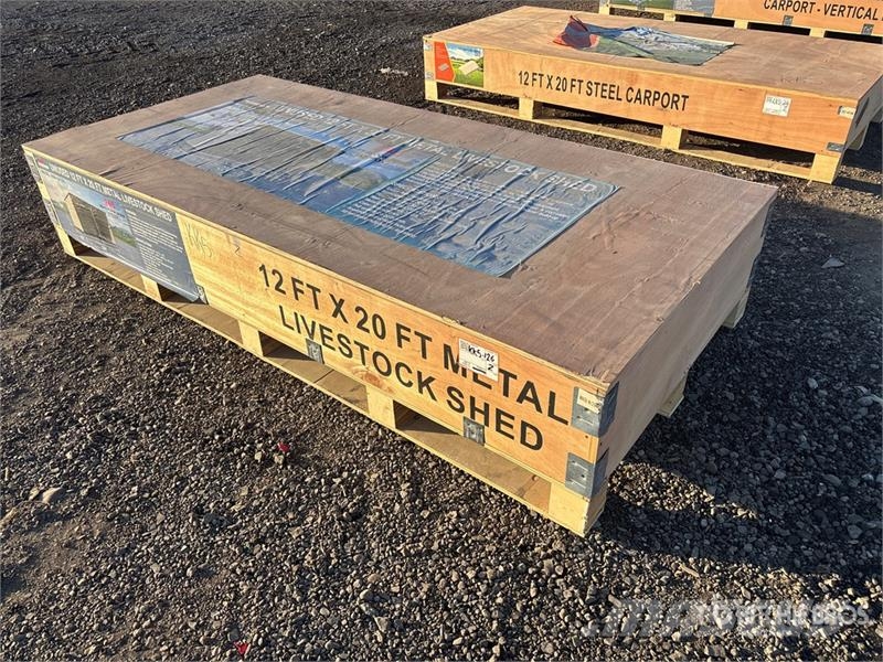  AGR-LS1220 20 ft x 12 ft Metal Livestock Shelter ( Inny sprzęt do obsługi inwentarza żywego