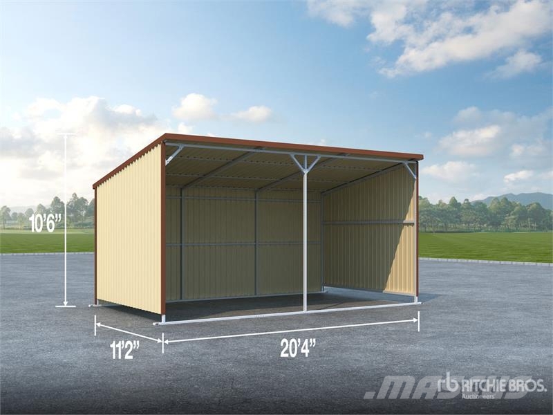 AGR-LS1220 20 ft x 12 ft Metal Livestock Shelter ( Outra maquinaria e acessórios para gado