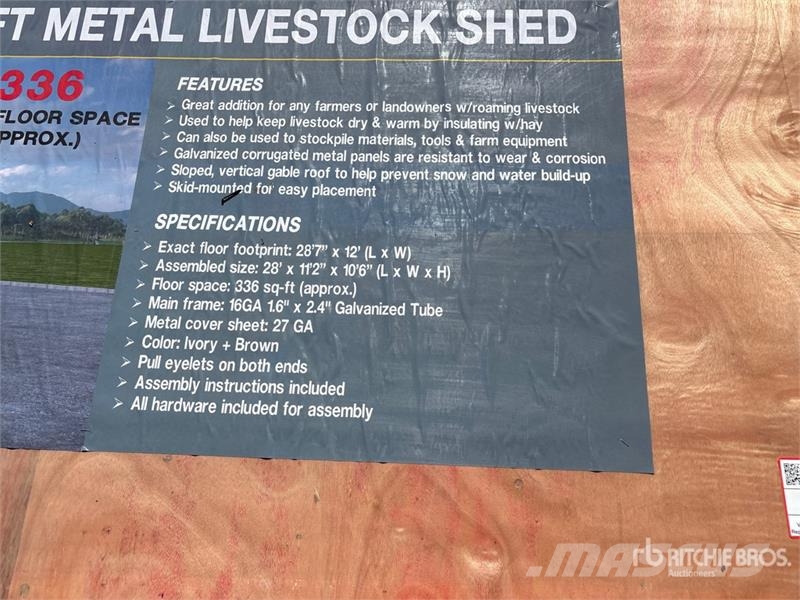 AGR-LS1220 20 ft x 12 ft Metal Livestock Shelter ( Egyéb állattenyésztés gépei és tartozékok