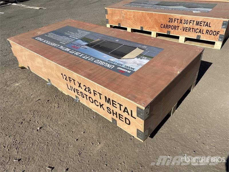 AGR-LS1228 28 ft x 12 ft Metal Livestock Shelter ( Egyéb állattenyésztés gépei és tartozékok