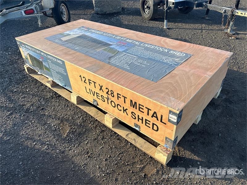  AGR-LS1228 28 ft x 12 ft Metal Livestock Shelter ( Inny sprzęt do obsługi inwentarza żywego