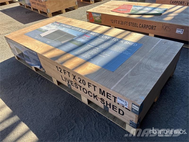 AGR-LS1228 28 ft x 12 ft Metal Livestock Shelter ( Egyéb állattenyésztés gépei és tartozékok