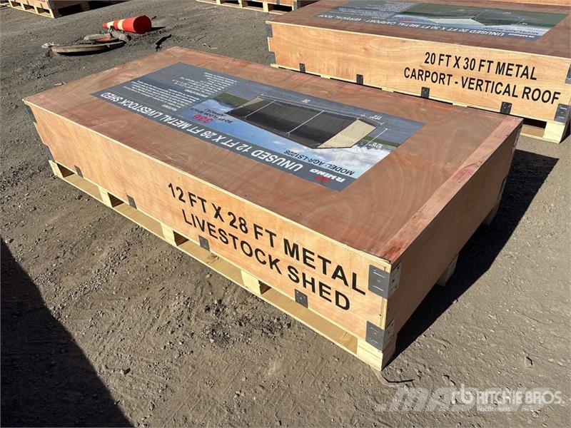 AGR-LS1228 28 ft x 12 ft Metal Livestock Shelter ( Egyéb állattenyésztés gépei és tartozékok