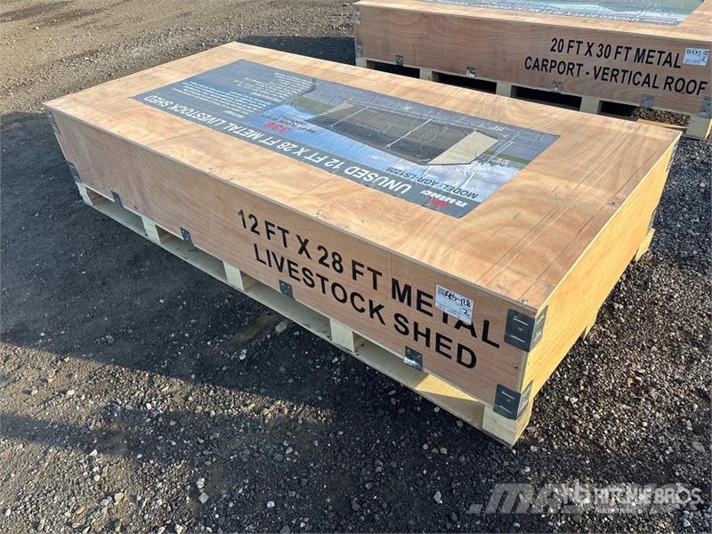  AGR-LS1228 28 ft x 12 ft Metal Livestock Shelter ( Inny sprzęt do obsługi inwentarza żywego