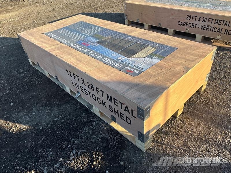  AGR-LS1228 28 ft x 12 ft Metal Livestock Shelter ( Inny sprzęt do obsługi inwentarza żywego