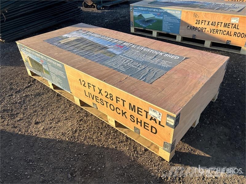 AGR-LS1228 28 ft x 12 ft Metal Livestock Shelter ( Inny sprzęt do obsługi inwentarza żywego